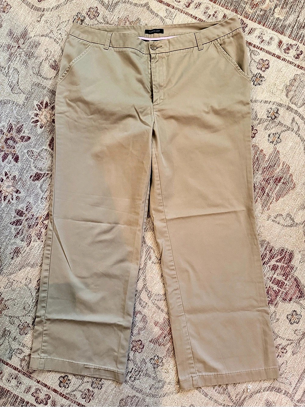 Lands' End Women's Straight Leg Chino Pants khaki